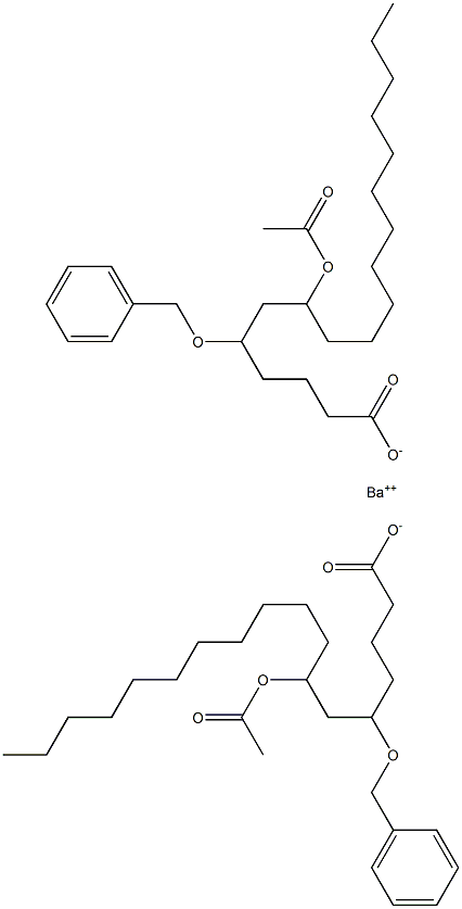 Bis(5-benzyloxy-7-acetyloxystearic acid)barium salt Structure