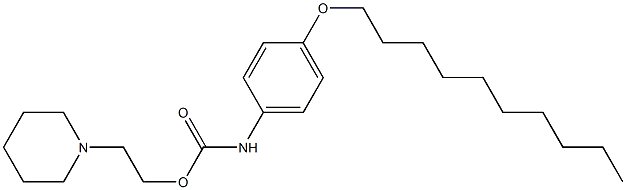 1-[2-[[(4-(Decyloxy)phenyl)amino]carbonyloxy]ethyl]piperidine Structure