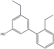5-(2-Ethylphenyl)-3-ethylphenol Struktur