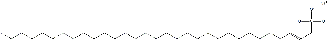 Hentriacontan-2-ene-1-sulfonic acid sodium salt Struktur