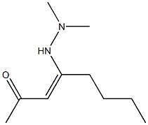 (Z)-4-(2,2-Dimethylhydrazino)-3-octen-2-one Structure