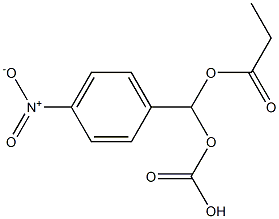 Carbonic acid (4-nitrophenyl)(propanoyloxymethyl) ester Struktur