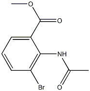 2-Acetylamino-3-bromobenzoic acid methyl ester 结构式