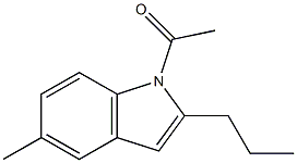 1-アセチル-5-メチル-2-プロピル-1H-インドール 化学構造式