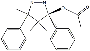 (3S)-4,5-ジヒドロ-3,5-ジフェニル-3-アセトキシ-4,4,5-トリメチル-3H-ピラゾール 化学構造式
