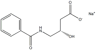 [S,(+)]-4-(Benzoylamino)-3-hydroxybutyric acid sodium salt Struktur
