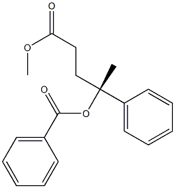 [R,(-)]-4-ベンゾイルオキシ-4-フェニル吉草酸メチル 化学構造式