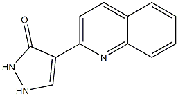 4-(キノリン-2-イル)-1H-ピラゾール-3(2H)-オン 化学構造式