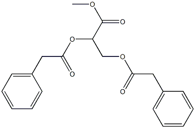 (-)-2-O,3-O-Bis(phenylacetyl)-L-glyceric acid methyl ester Structure