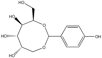 2-O,6-O-(4-Hydroxybenzylidene)-L-glucitol 结构式