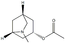 Acetic acid [1R,3S,5S,(-)]-6-methyl-6-azabicyclo[3.2.1]octane-3-yl ester Struktur
