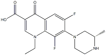  1-Ethyl-6,8-difluoro-1,4-dihydro-7-[(3S)-3-methyl-1-piperazinyl]-4-oxo-3-quinolinecarboxylic acid