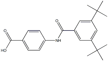 4-(3,5-Di-tert-butylbenzoylamino)benzoic acid Structure