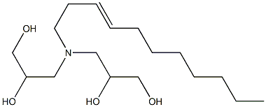 3,3'-(3-Undecenylimino)bis(propane-1,2-diol) Struktur
