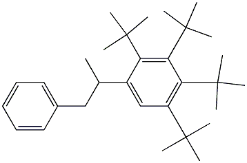 2-(2,3,4,5-Tetra-tert-butylphenyl)-1-phenylpropane Struktur