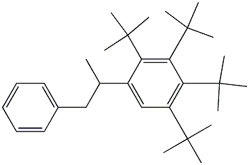 2-(2,3,4,5-Tetra-tert-butylphenyl)-1-phenylpropane Structure