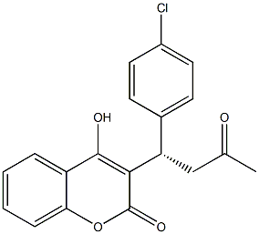3-[(S)-1-(4-Chlorophenyl)-3-oxobutyl]-4-hydroxy-2H-1-benzopyran-2-one Structure