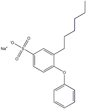 3-ヘキシル-4-フェノキシベンゼンスルホン酸ナトリウム 化学構造式