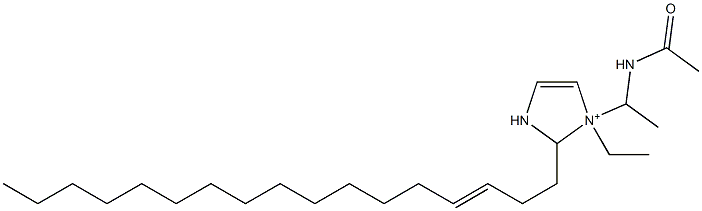 1-[1-(Acetylamino)ethyl]-1-ethyl-2-(3-heptadecenyl)-4-imidazoline-1-ium Structure