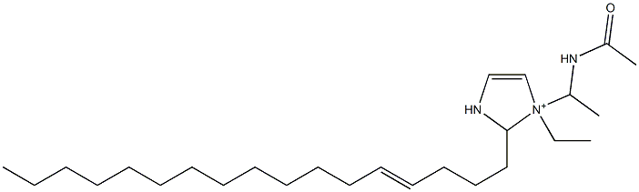 1-[1-(アセチルアミノ)エチル]-1-エチル-2-(4-ヘプタデセニル)-4-イミダゾリン-1-イウム 化学構造式