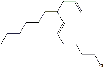 (5E)-10-クロロ-4-ヘキシル-1,5-デカジエン 化学構造式