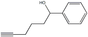 α-(4-ペンチニル)ベンジルアルコール 化学構造式