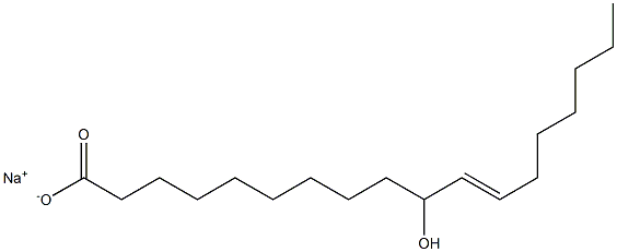 (E)-10-Hydroxy-11-octadecenoic acid sodium salt Struktur