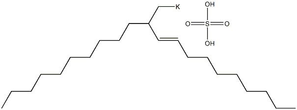 Sulfuric acid 2-decyl-3-dodecenyl=potassium ester salt
