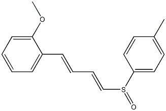 (1E,3E)-1-(p-トリルスルフィニル)-4-(2-メトキシフェニル)-1,3-ブタジエン 化学構造式