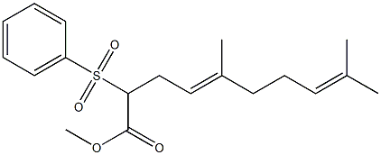  (4E)-5,9-Dimethyl-2-phenylsulfonyl-4,8-decadienoic acid methyl ester