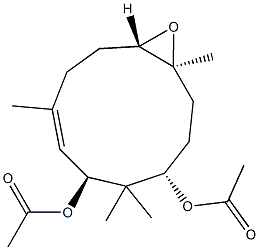 (1S,4S,6S,7Z,11S)-1,5,5,8-Tetramethyl-12-oxabicyclo[9.1.0]dodec-7-ene-4,6-diol diacetate Structure