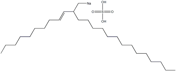 Sulfuric acid 2-(1-decenyl)hexadecyl=sodium ester salt Structure