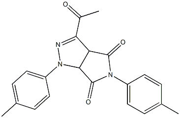 1,3a,4,5,6,6a-Hexahydro-3-acetyl-4,6-dioxo-5-(4-methylphenyl)-1-(4-methylphenyl)pyrrolo[3,4-c]pyrazole Structure