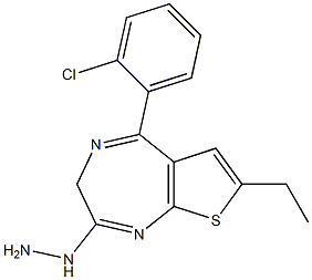 5-(o-Chlorophenyl)-7-ethyl-2-hydrazino-3H-thieno[2,3-e]-1,4-diazepine|