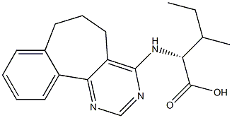 (2R)-2-[[(6,7-Dihydro-5H-benzo[6,7]cyclohepta[1,2-d]pyrimidin)-4-yl]amino]-3-methylvaleric acid Structure
