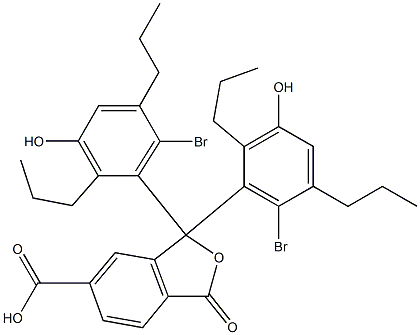 1,1-Bis(6-bromo-3-hydroxy-2,5-dipropylphenyl)-1,3-dihydro-3-oxoisobenzofuran-6-carboxylic acid Structure