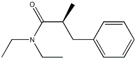 [S,(+)]-N,N-Diethyl-2-methyl-3-phenylpropionamide 结构式