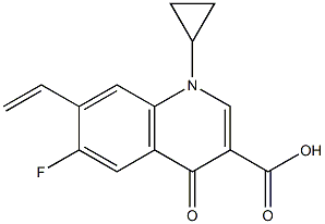 7-Vinyl-6-fluoro-1-cyclopropyl-1,4-dihydro-4-oxoquinoline-3-carboxylic acid Structure