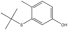 3-(tert-Butylthio)-4-methylphenol Struktur