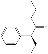 [S,(+)]-3-フェニル-4-ヘプタノン 化学構造式