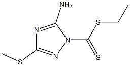 5-アミノ-3-(メチルチオ)-1H-1,2,4-トリアゾール-1-ジチオカルボン酸エチル 化学構造式