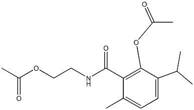 N-(2-Acetoxyethyl)-3-acetoxy-p-cymene-2-carboxamide Struktur