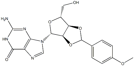 2'-O,3'-O-(p-Methoxybenzylidene)guanosine Structure