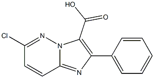 6-クロロ-2-フェニルイミダゾ[1,2-b]ピリダジン-3-カルボン酸 化学構造式