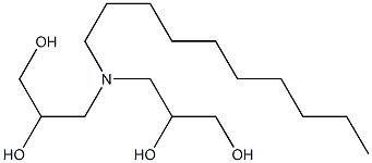 3,3'-(Decylimino)bis(propane-1,2-diol) Structure