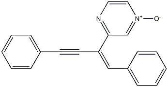 3-[(Z)-1-Benzylidene-3-phenyl-2-propynyl]-1-pyrazinium-1-olate Struktur