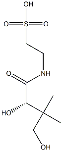 2-[[(S)-2,4-ジヒドロキシ-3,3-ジメチル-1-オキソブチル]アミノ]エタンスルホン酸 化学構造式