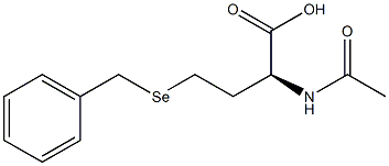 [S,(+)]-2-Acetylamino-4-(benzylseleno)butyric acid Struktur
