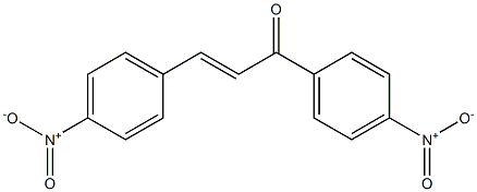(2E)-1,3-ジ(4-ニトロフェニル)-2-プロペン-1-オン 化学構造式