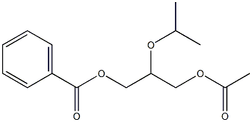 Acetic acid 2-isopropoxy-3-(benzoyloxy)propyl ester Structure